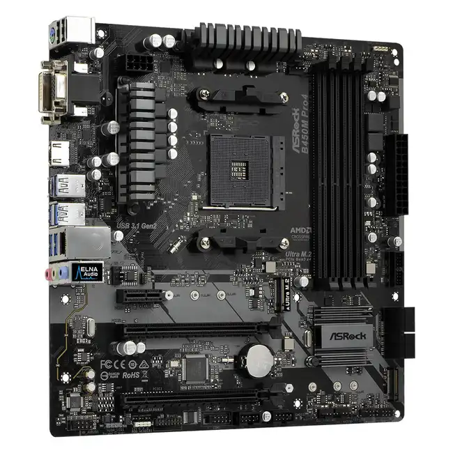Материнская плата ASRock B450M PRO4 (micro-ATX, AMD AM4)