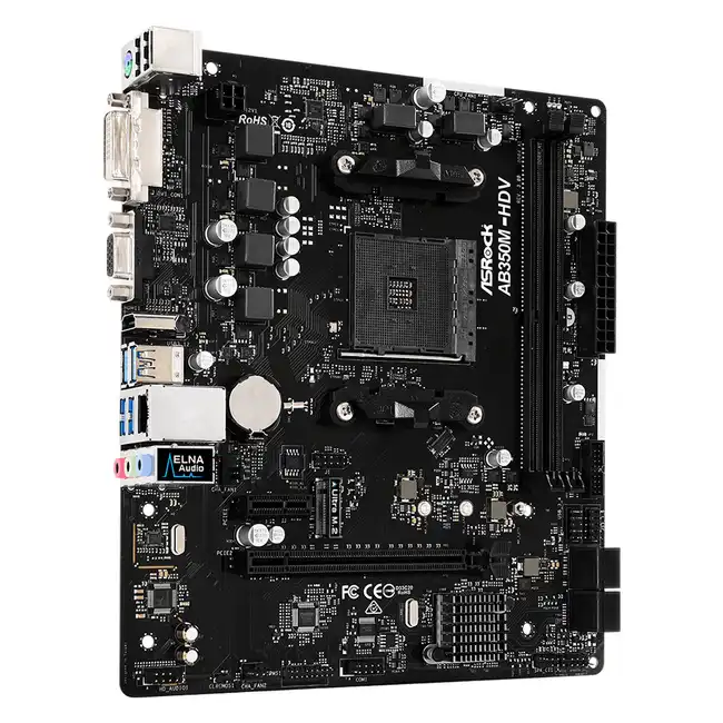 Материнская плата ASRock AB350M-HDV R3.0 AB350M-HDVR3.0 (micro-ATX, AMD AM4)