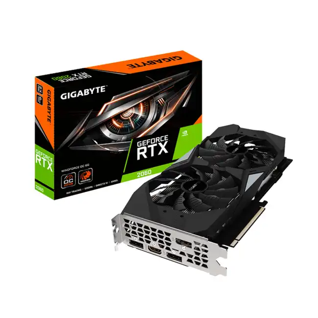 Видеокарта Gigabyte RTX 2060 6GB GV-N2060WF2OC-6GD (6 ГБ)