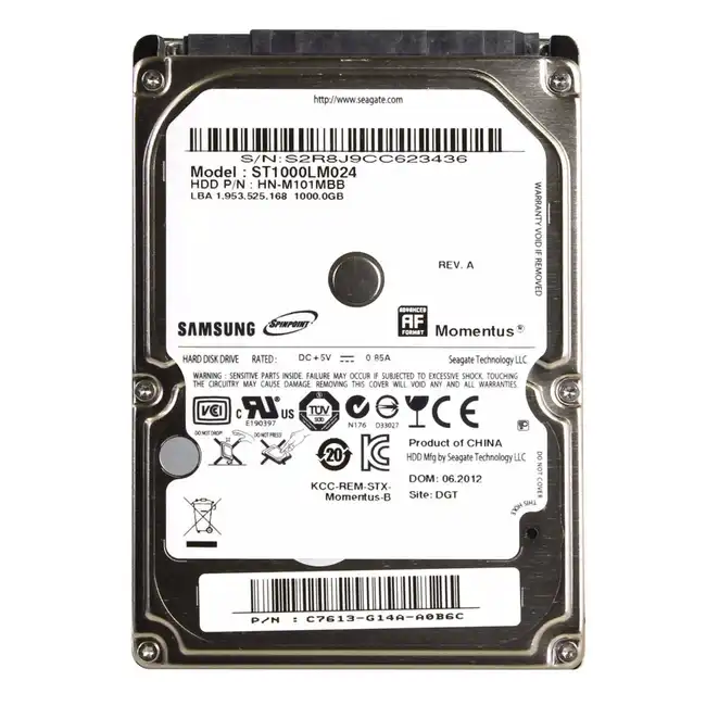 Внутренний жесткий диск Seagate (Samsung) 1TB SATA 3Gb/s 2.5" 5400rpm 8Mb ST1000LM024 (HDD (классические), 1 ТБ, 2.5 дюйма, SATA)