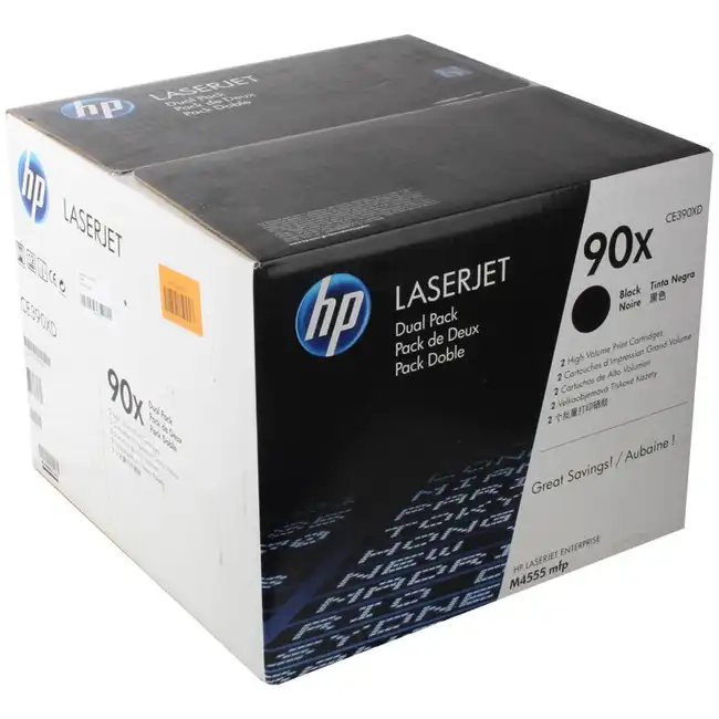 Лазерный картридж HP 90X черные увеличенной емкости двойная упаковка CE390XD