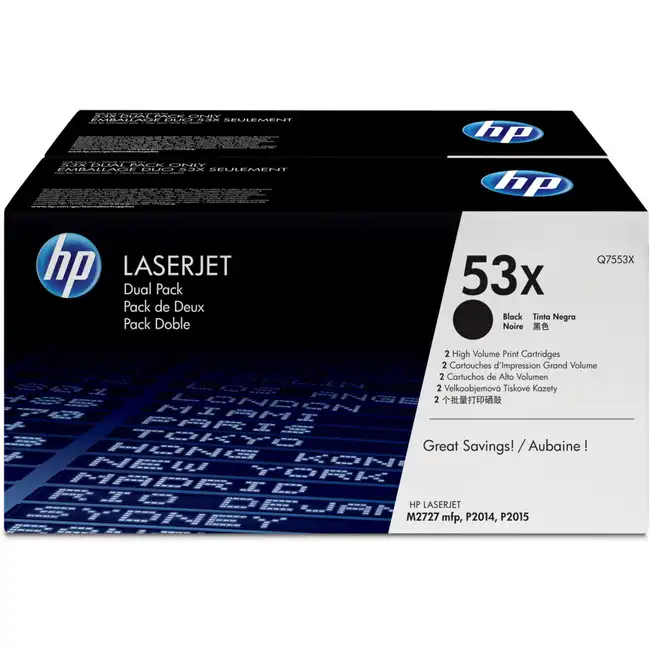 Лазерный картридж HP LaserJet Q7553X Dual Pack Black Q7553XD