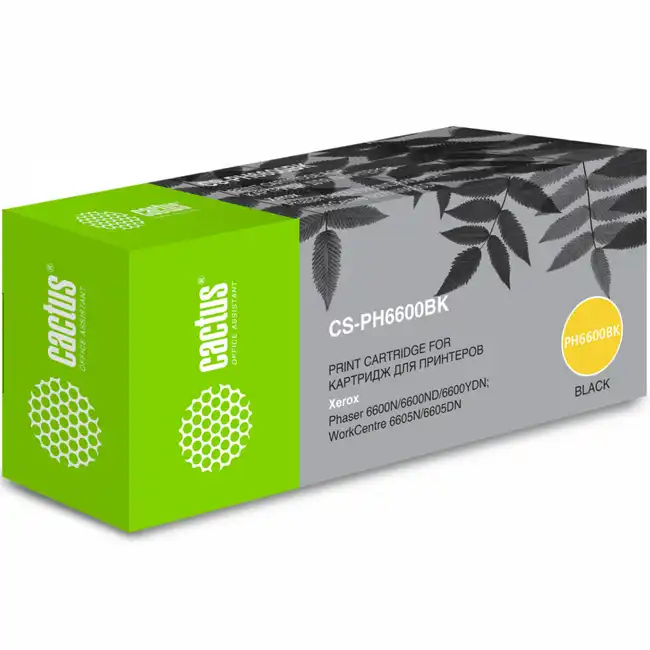 Лазерный картридж Cactus PH6600BK CS-PH6600BK