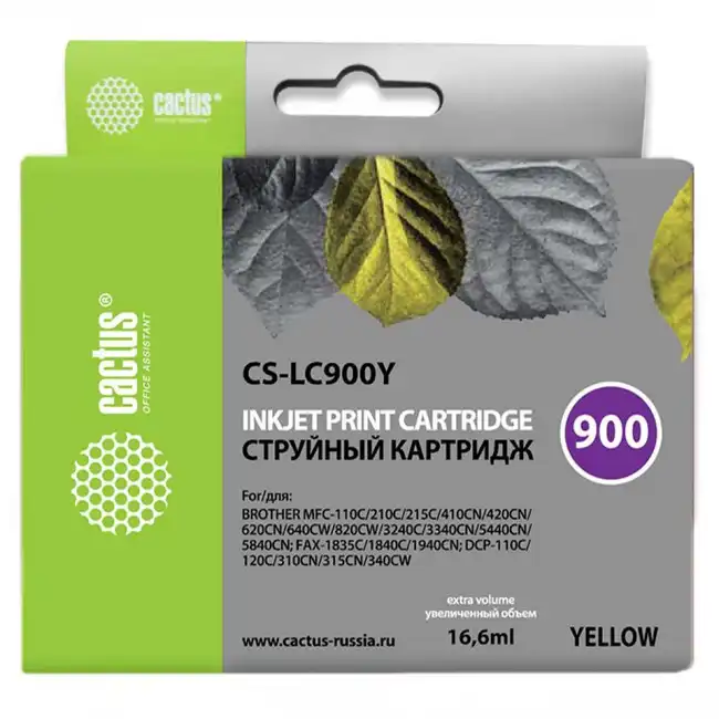 Струйный картридж Cactus CS-LC900Y