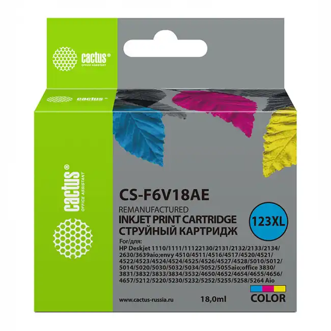 Струйный картридж Cactus CS-F6V18AE