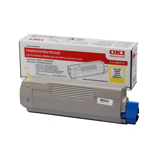 Тонер OKI C5850/5950/MC560 6K, Yellow 43865741/43865721