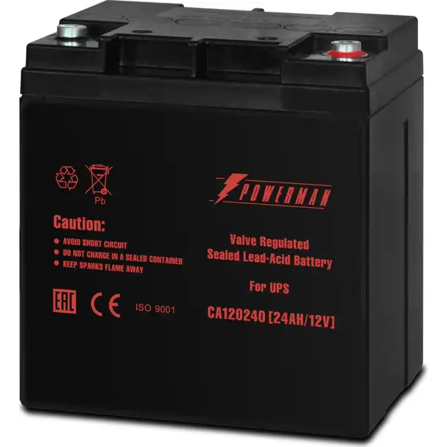 Сменные аккумуляторы АКБ для ИБП Powerman CA12240 POWERMAN Battery 12V/24AH (12 В)