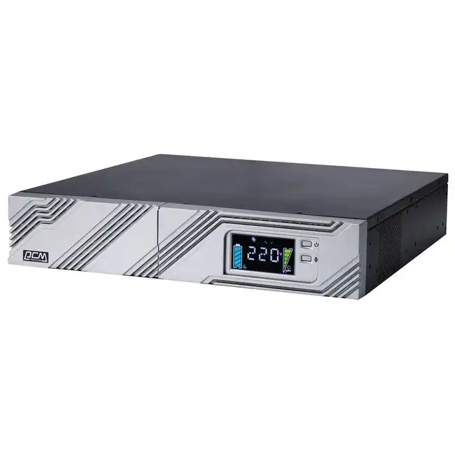 Источник бесперебойного питания Powercom UPS POWERCOM SRT-1000A SRT-1000A LCD (Линейно-интерактивные, C возможностью установки в стойку, 1000 ВА, 700)