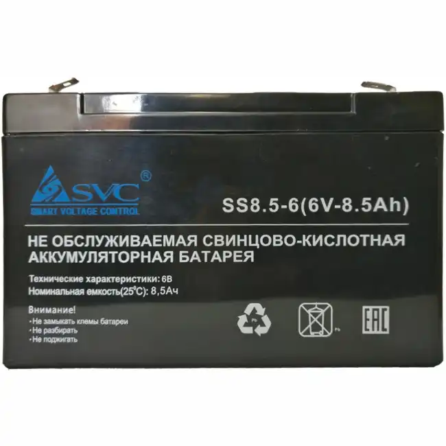 Сменные аккумуляторы АКБ для ИБП SVC SS8.5-6 (6 В)