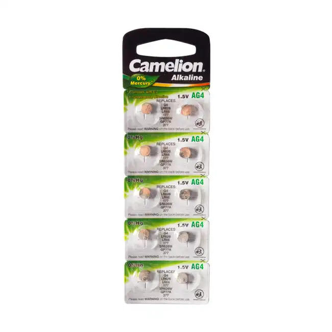 Батарейка CAMELION Alkaline AG4-BP10(0%Hg) 10 шт. в блистере