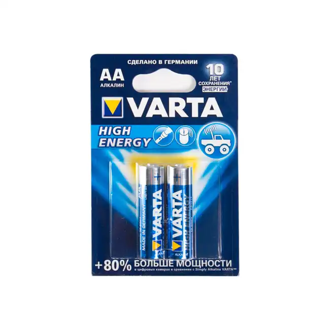 Батарейка VARTA Longlife Power Mignon 1.5V - LR6/ AA (2 шт) LR6 High Energy