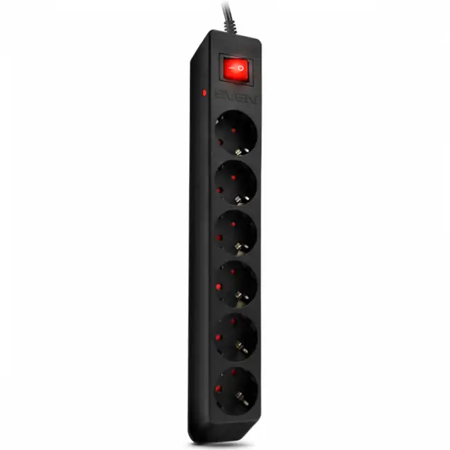 Распределитель питания Sven Optima 5,0 m (6 розеток) черный SV-021030