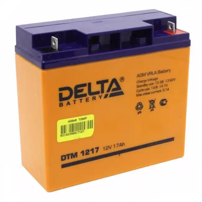 Сменные аккумуляторы АКБ для ИБП Delta Battery DTM 1217 12V17Ah (12 В)