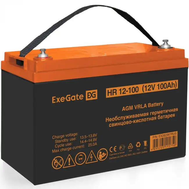 Сменные аккумуляторы АКБ для ИБП ExeGate HR 12-100 EX282987RUS (12 В)