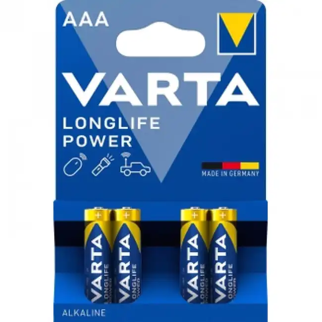 Батарейка VARTA LONGLIFE POWER (HIGH ENERGY) LR03 AAA BL4 Alkaline 1.5V 04903121414