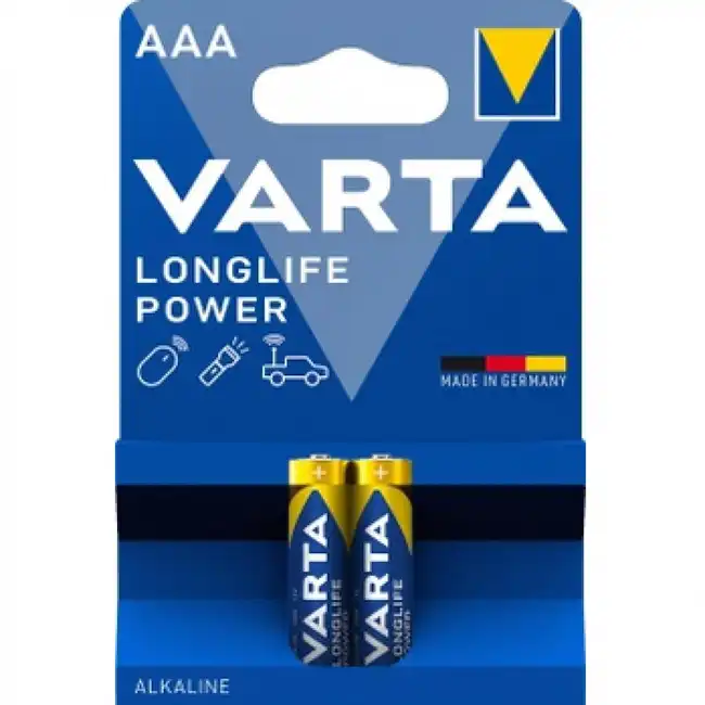 Батарейка VARTA LONGLIFE POWER (HIGH ENERGY) LR03 AAA BL2 Alkaline 1.5V 04903121412