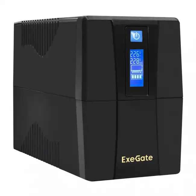 Источник бесперебойного питания ExeGate Power Smart ULB-850.LCD.AVR.2SH.RJ.USB EP285478RUS (Линейно-интерактивные, Напольный, 850 ВА, 480)