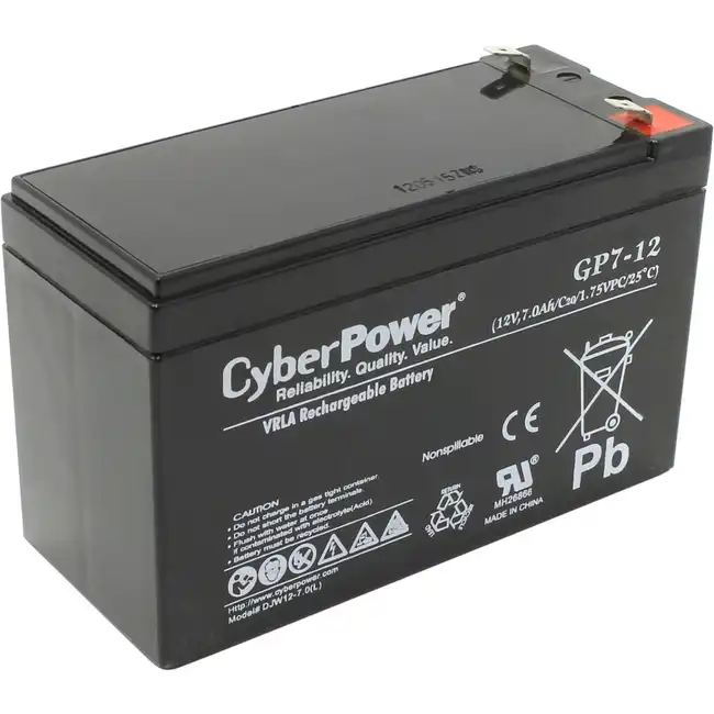 Сменные аккумуляторы АКБ для ИБП CyberPower Аккумулятор 12V 7.2Ah GP7.2-1 (12 В)