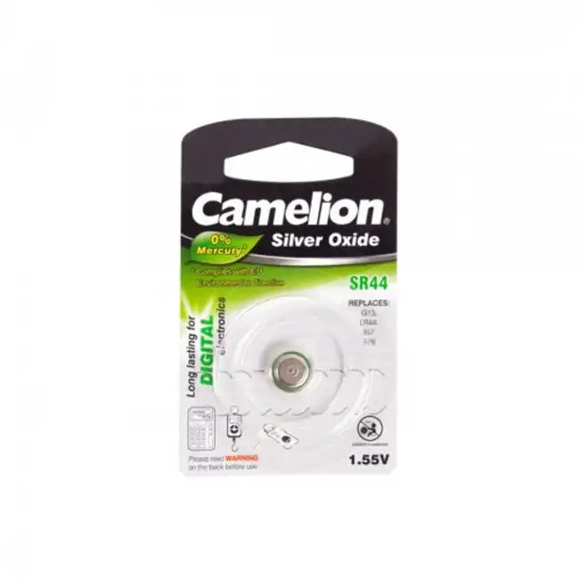 Батарейка CAMELION Silver Oxide SR44-BP1 - 1штука (Блистер)