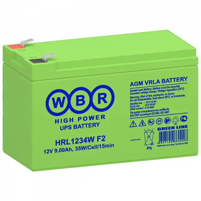 Сменные аккумуляторы АКБ для ИБП WBR HRL1234W F2 HRL1234W F2 WBR (12 В)