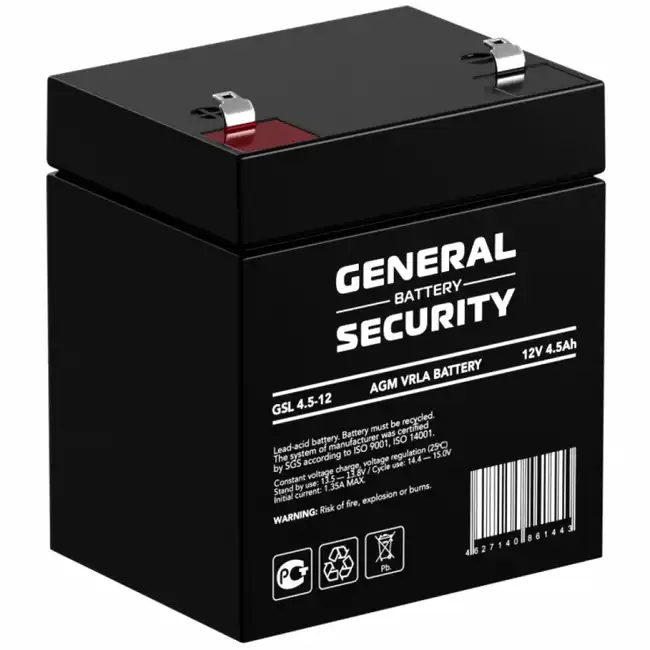 Сменные аккумуляторы АКБ для ИБП General Security GSL4.5-12 GENERAL SECURITY (12 В)