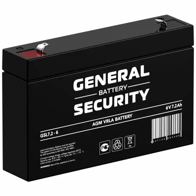 Сменные аккумуляторы АКБ для ИБП General Security GSL7.2-6 GENERAL SECURITY (6 В)