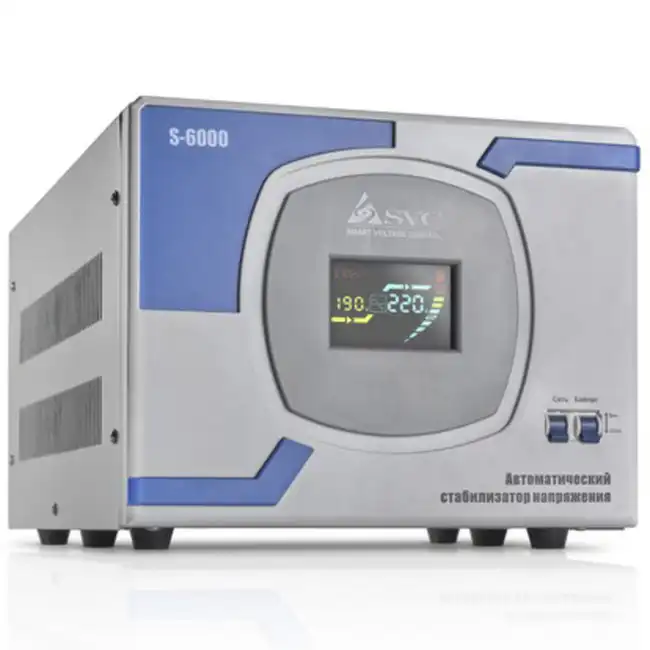 Стабилизатор SVC S-6000 (6000ВА/5000Вт) (50 Гц)