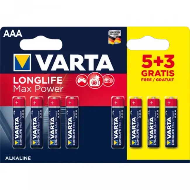 Батарейка VARTA Longlife Max Power Alkaline LR03 AAA 04703101428
