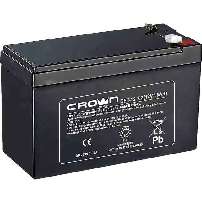 Сменные аккумуляторы АКБ для ИБП CROWN CBT-12-7.2 (12 В)
