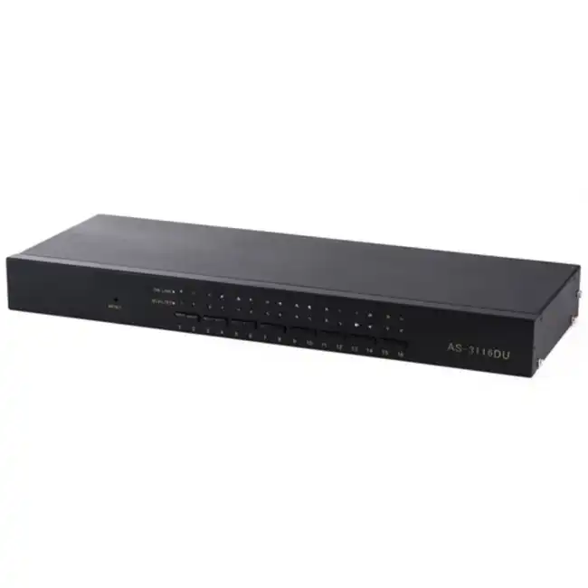 KVM-переключатель SHIP KVM переключатель AS-3116DU, 2 порта USB, 2 порта PS/2, 17 портов VGA