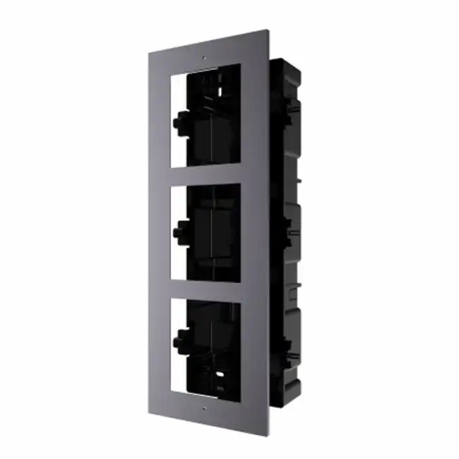 Аксессуар для видеокамер Hikvision Врезная монтажная рамка  на 3 модуля DS-KD-ACF3/Plastic