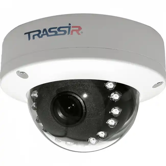 IP видеокамера Trassir TR-D2D5 (Купольная, Уличная, Проводная, 3.6 мм, 1/2.9", 2 Мп ~ 1920×1080 Full HD)