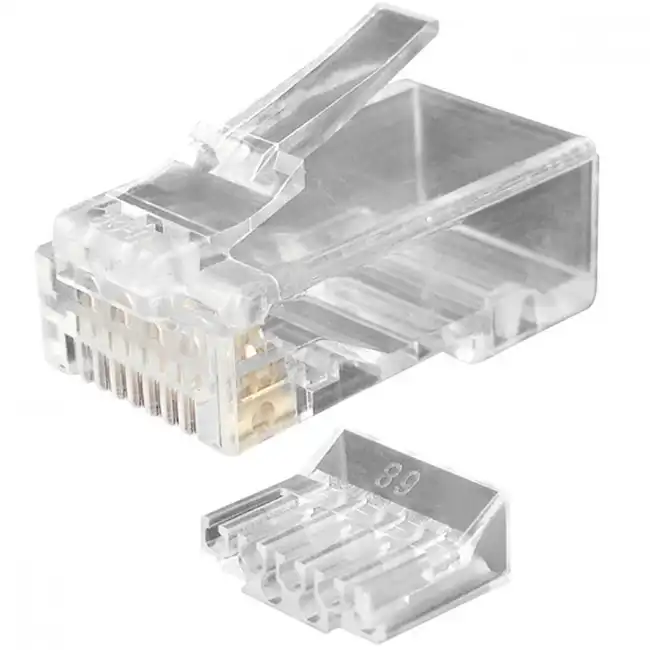 Коннектор Hyperline Разъем RJ-45(8P8C) под витую пару кат. 6 PLUG-8P8C-UV-C6-100