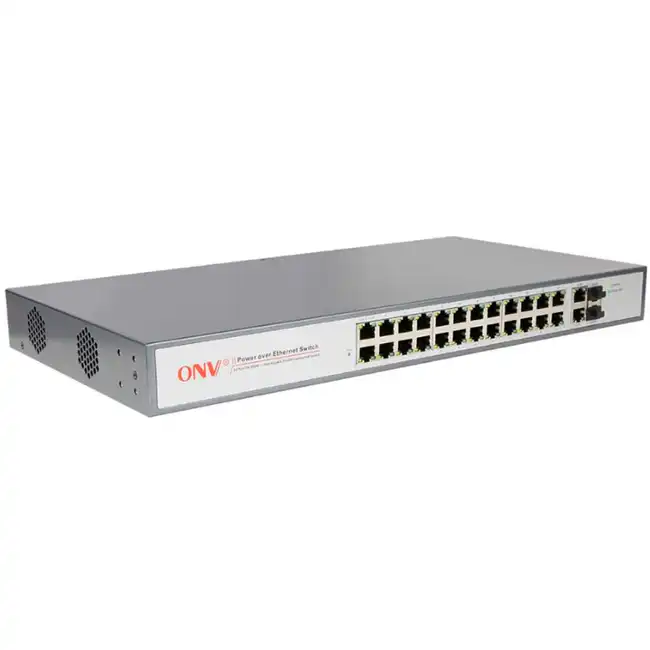 Коммутатор ONV POE31024FA (100 Base-TX (100 мбит/с), 2 SFP порта)
