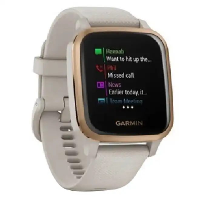 Garmin ENU Sq Music with Light Sand with Rose Gold Bezel 010-02173-23