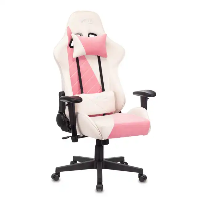 Компьютерный стул Бюрократ Кресло игровое VIKING-X-Fabric-WT-PK VIKING-X-Fabric-WT/PK