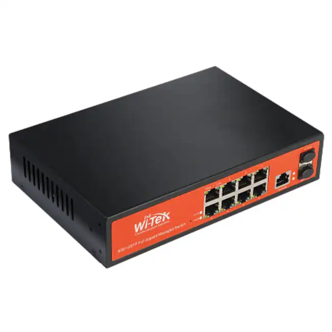 Коммутатор Wi-Tek WI-MS310GF (1000 Base-TX (1000 мбит/с), 2 SFP порта)