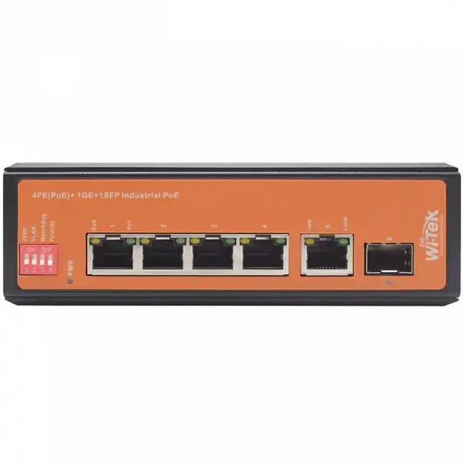 Коммутатор Wi-Tek WI-PS206GF-I (100 Base-TX (100 мбит/с), 1 SFP порт)