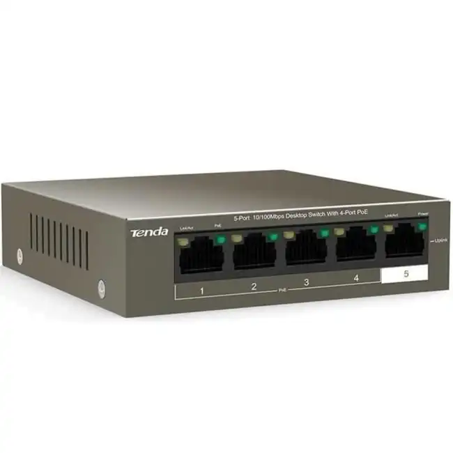 Коммутатор TENDA TEF1105P-4-38W (100 Base-TX (100 мбит/с))