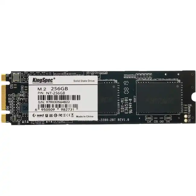 Внутренний жесткий диск KingSpec NT-256 2280 (SSD (твердотельные), 256 ГБ, M.2, SATA)