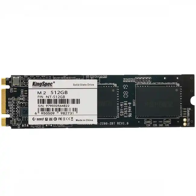 Внутренний жесткий диск KingSpec NT-512 2280 (SSD (твердотельные), 512 ГБ, M.2, SATA)