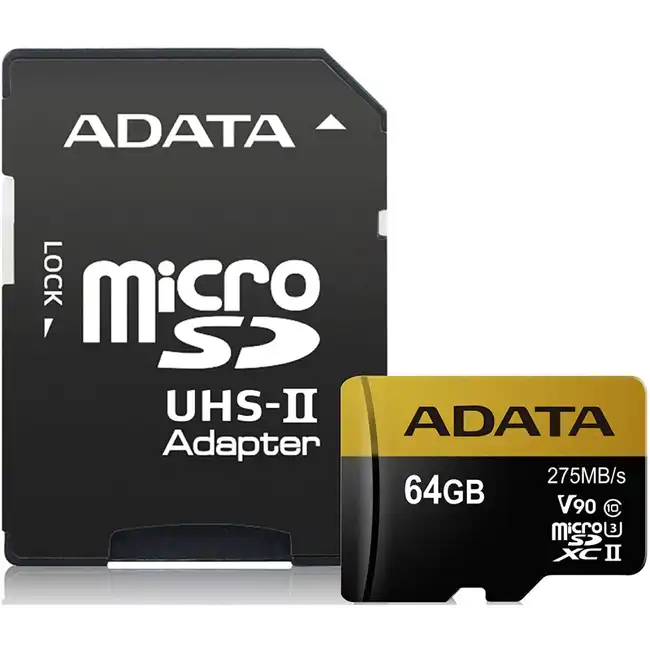 Флеш (Flash) карты ADATA microSDXC Class 10 + adapter SD AUSDX64GUII3CL10-CA1 (64 ГБ)