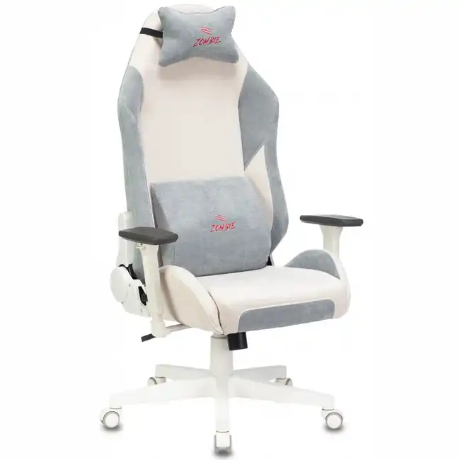 Компьютерный стул Бюрократ Zombie EPIC PRO белый/серо-голубой EPIC-PRO-Fabric-WT/BL