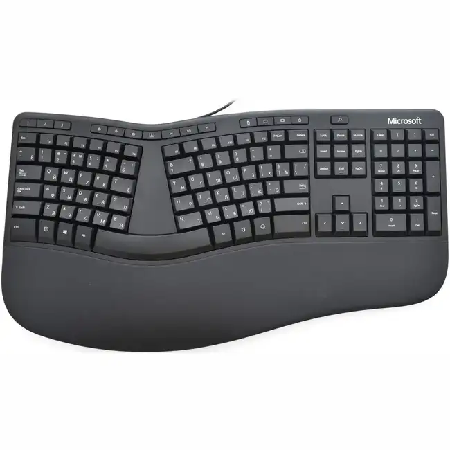 Клавиатура Microsoft Ergonomic keyboard Black LXM-00011 (Проводная, USB)