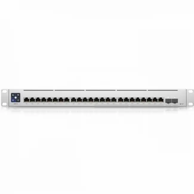 Коммутатор Ubiquiti UniFi Switch Enterprise 24 PoE USW-Enterprise-24-PoE-EU (2.5 GBase-T (2500 мбит/с), 2 SFP порта)