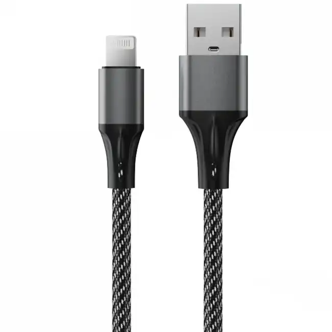 Кабель интерфейсный Accesstyle AL24-F100LED Black-Gray (USB Type A - Lightning (8pin))