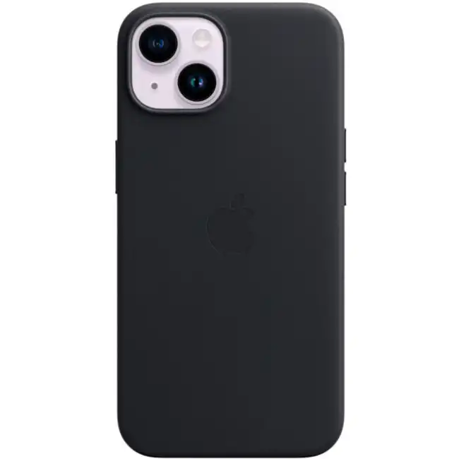 Аксессуары для смартфона Apple Чехол для iPhone 14 Plus Leather Case with MagSafe - Midnight MPP93ZM/A