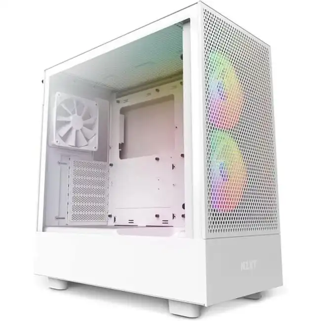 Корпус NZXT H5 Flow RGB White CC-H51FW-R1 (Игровые, Midi-Tower)