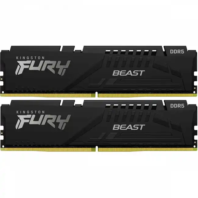 ОЗУ Kingston Fury Beast KF564C32BBEK2-64 (DIMM, DDR5, 64 Гб (2 х 32 Гб), 6400 МГц)