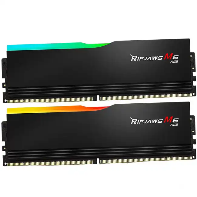 ОЗУ G.Skill RipJaws M5 RGB F5-6400J3239G32GX2-RM5RK (DIMM, DDR5, 64 Гб (2 х 32 Гб), 6400 МГц)